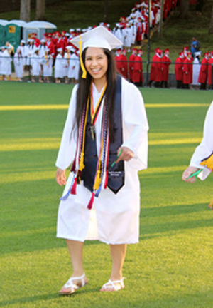 Indira Islas at her high school graduation.